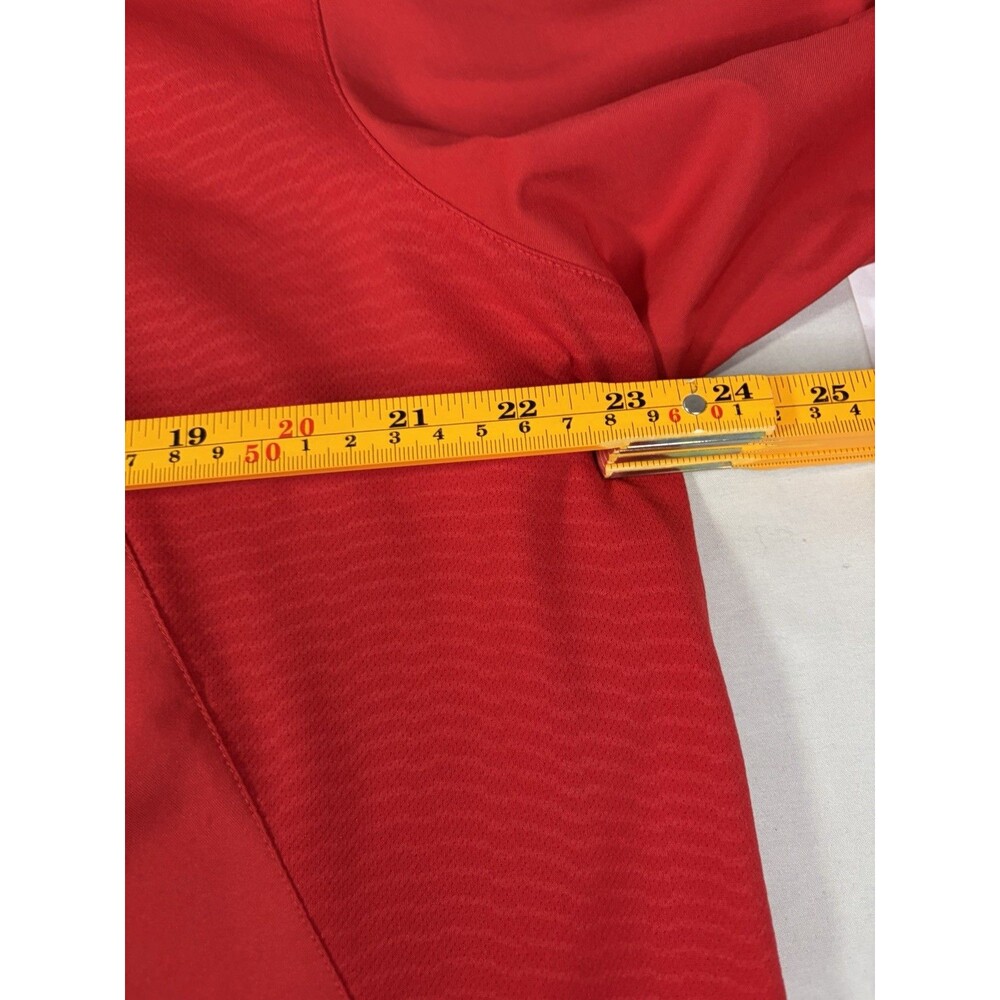 Reebok 1/4 Zip, Long Sleeve Pullover Red/Gray 2XL Very Nice - Picture 5 of 9